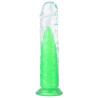ClearlyHorny Gode transparent Jellis M 18 x 3.8cm Vert